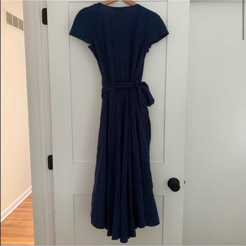 New Ralph Lauren Maxi Linen Navy Maxi Dress - Picture 4 of 16